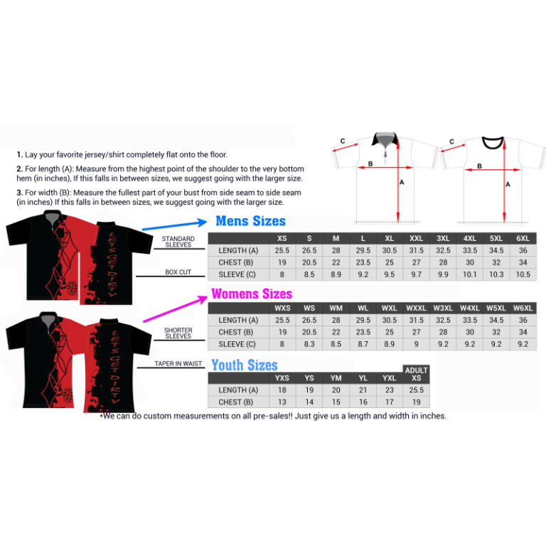 DJD Size Chart